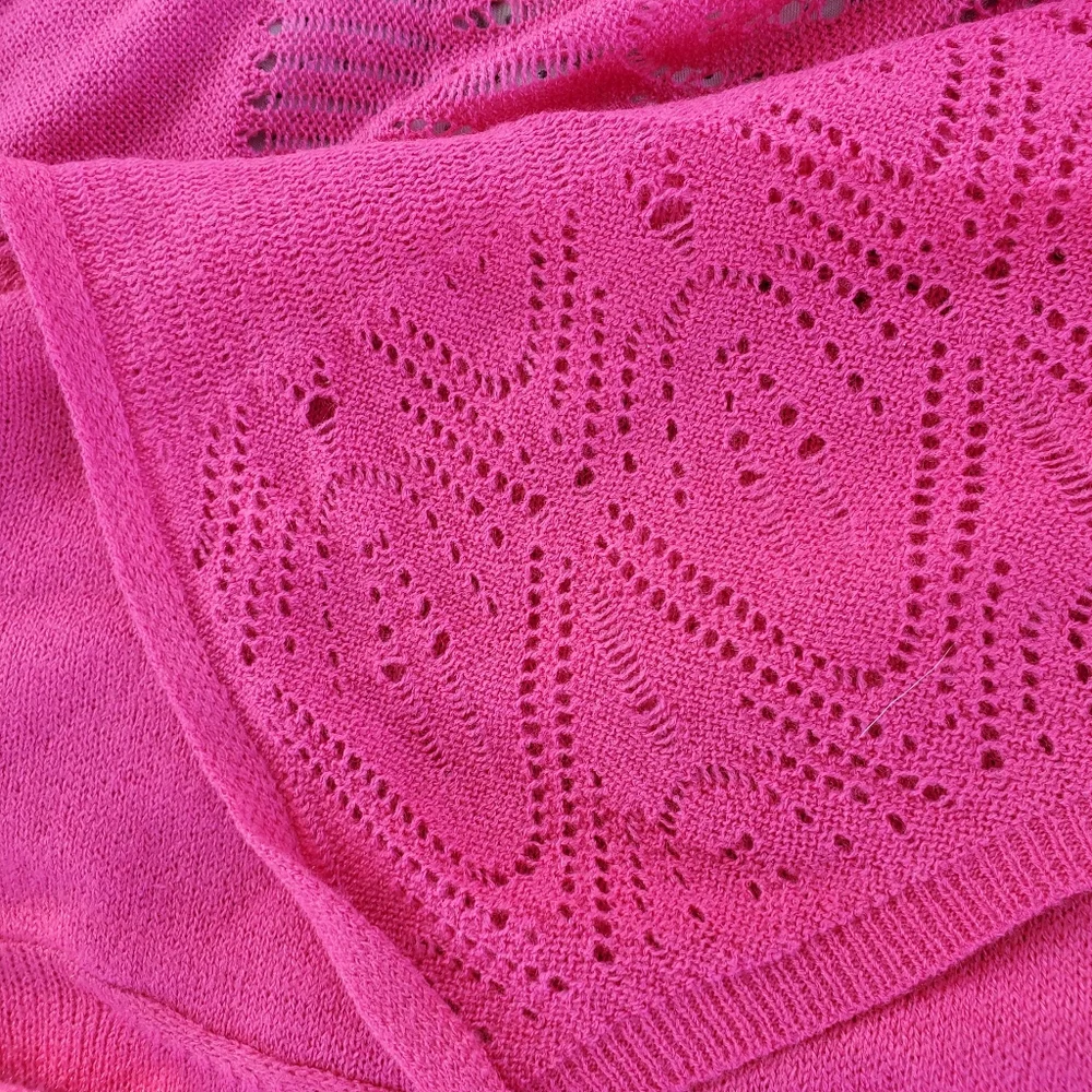 Collection's E.T.C. Pink Women's Open Sweater (Size XL) - Picture 4 of 11